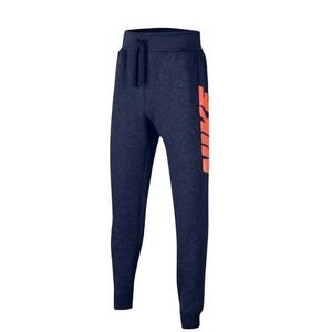 Nike boys, blue and orange jogger style sweatpants, size XL